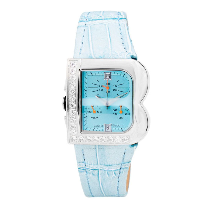 Laura Biagiotti Blue Leather Dress Watch Laura Biagiotti