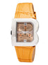 Laura Biagiotti Orange Leather Dress Watch Laura Biagiotti