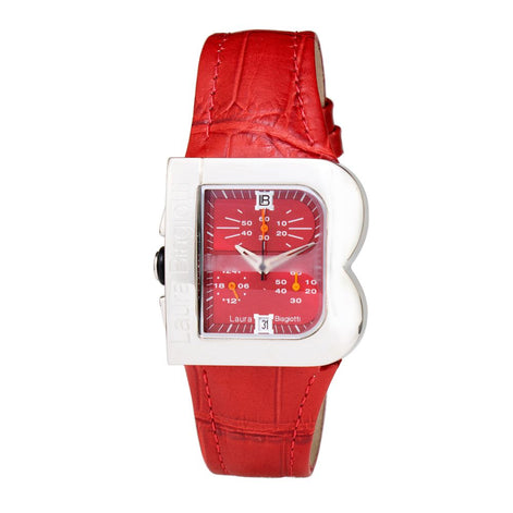 Laura Biagiotti Red Leather Dress Watch Laura Biagiotti