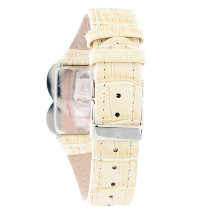 Laura Biagiotti Beige Leather Dress Watch Laura Biagiotti