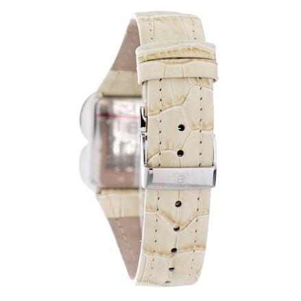 Laura Biagiotti Cream Leather Dress Watch Laura Biagiotti