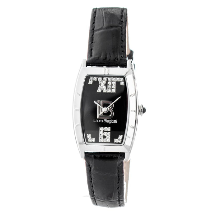 Laura Biagiotti Black Leather Dress Watch Laura Biagiotti