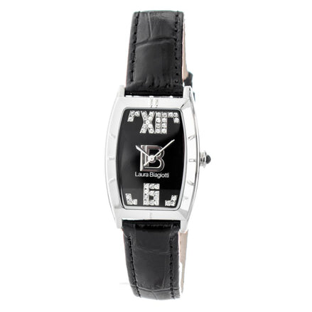 Laura Biagiotti Black Leather Dress Watch Laura Biagiotti