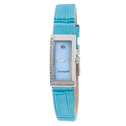 Laura Biagiotti Blue Leather Dress Watch Laura Biagiotti