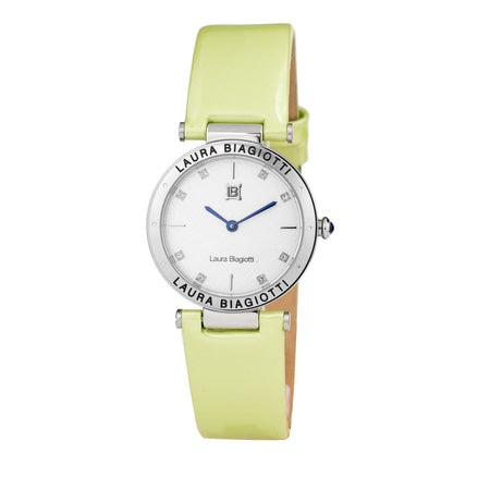 Laura Biagiotti Green Leather Dress Watch Laura Biagiotti