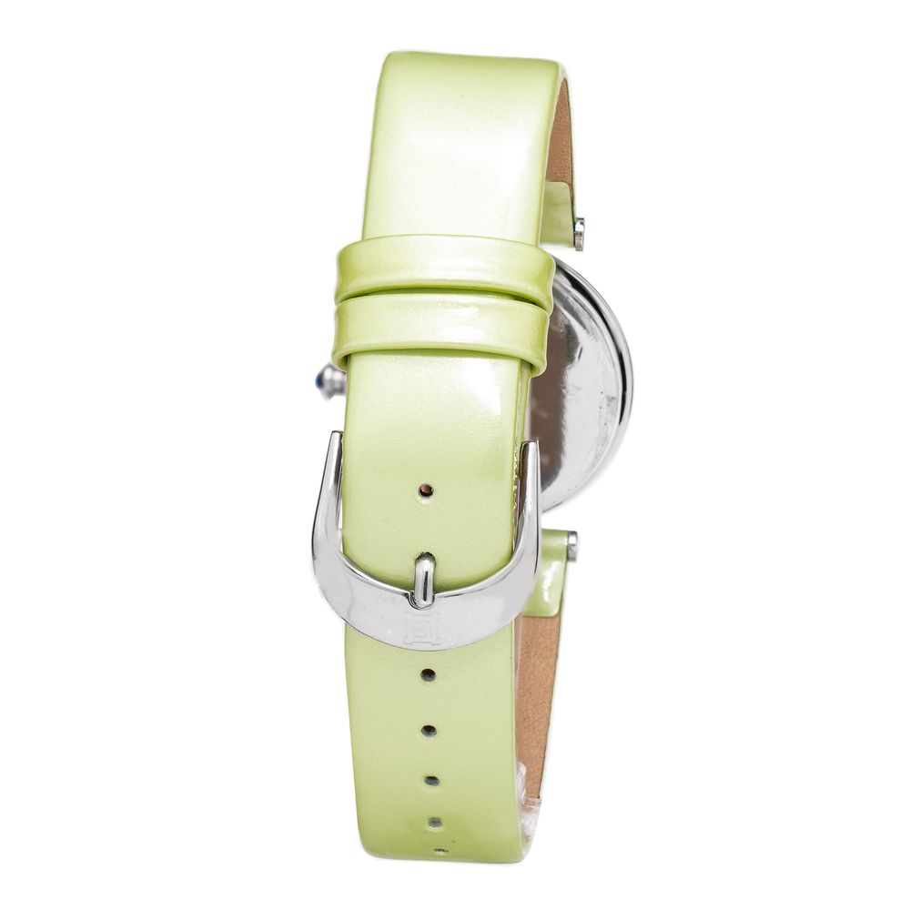 Laura Biagiotti Green Leather Dress Watch Laura Biagiotti