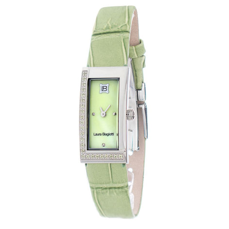 Laura Biagiotti Green Leather Dress Watch Laura Biagiotti