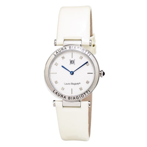 Laura Biagiotti Beige Leather Dress Watch Laura Biagiotti