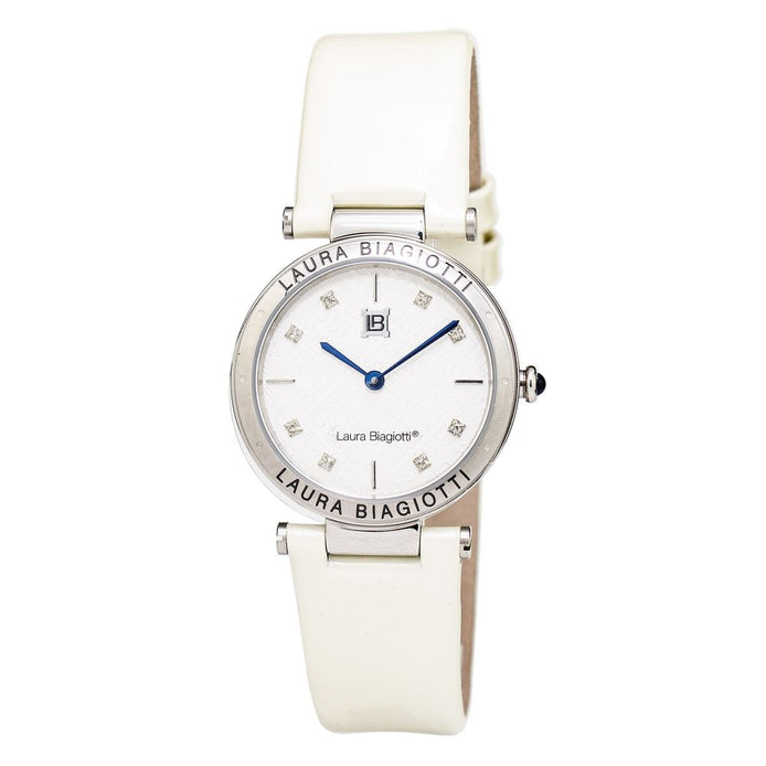 Laura Biagiotti Beige Leather Dress Watch Laura Biagiotti