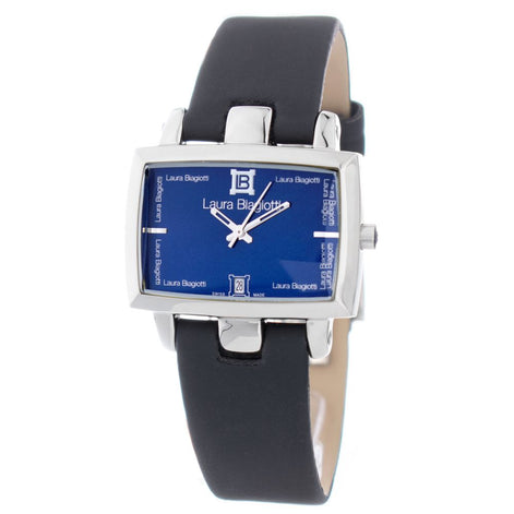 Laura Biagiotti Black Leather Dress Watch Laura Biagiotti