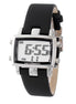 Laura Biagiotti Black Leather Digital Watch Laura Biagiotti