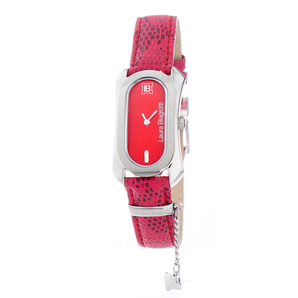 Laura Biagiotti Red Leather Dress Watch Laura Biagiotti