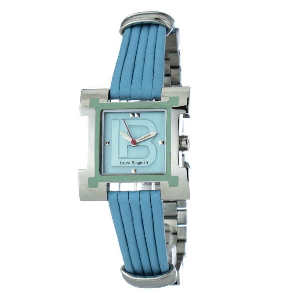 Laura Biagiotti Blue Leather Dress Watch Laura Biagiotti