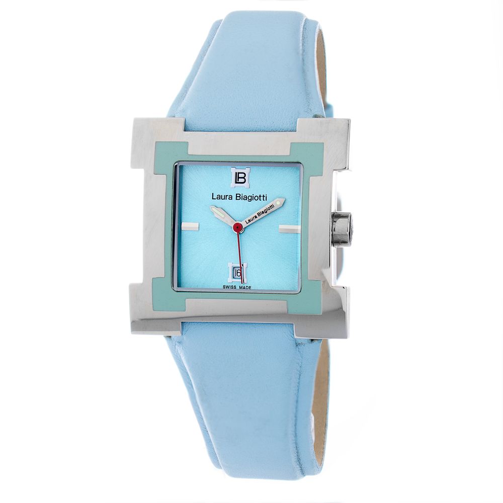 Laura Biagiotti Blue Leather Dress Watch Laura Biagiotti