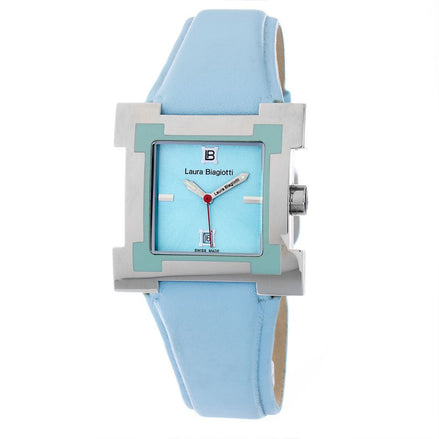 Laura Biagiotti Blue Leather Dress Watch Laura Biagiotti