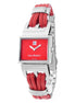 Laura Biagiotti Red Leather Dress Watch Laura Biagiotti