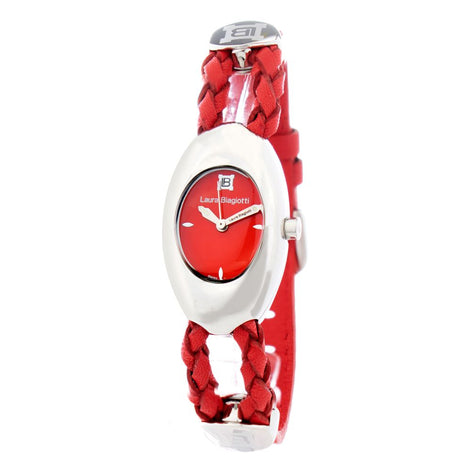 Laura Biagiotti Red Leather Dress Watch Laura Biagiotti