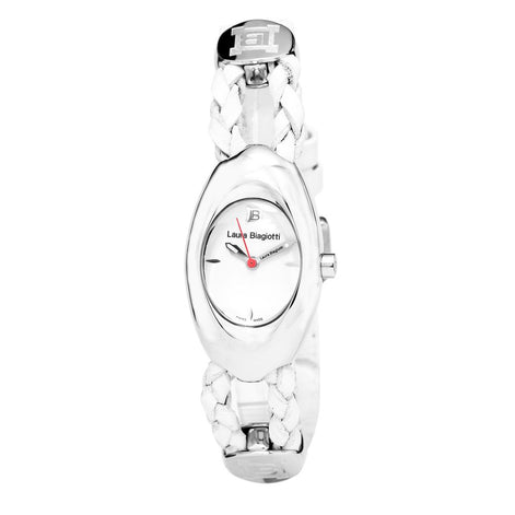 Laura Biagiotti White Leather Dress Watch Laura Biagiotti