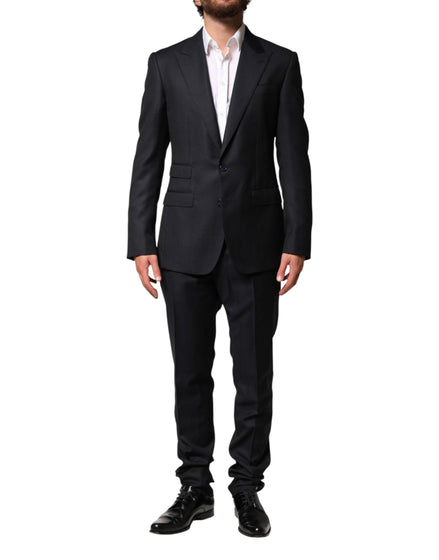 Dolce & Gabbana Black Wool Single Breasted Men 2 Piece Suit Dolce & Gabbana