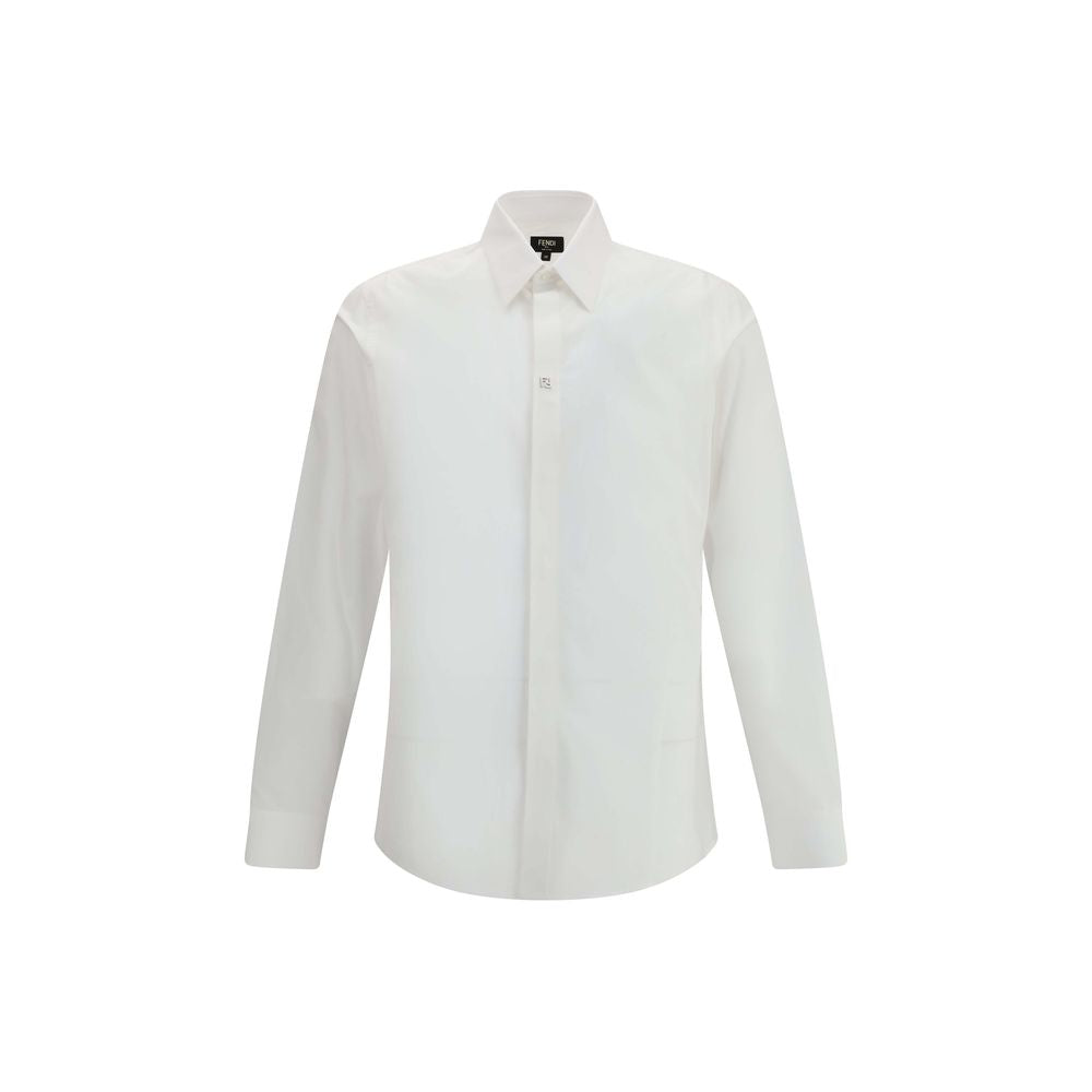 Fendi White Cotton Dress Shirt Fendi
