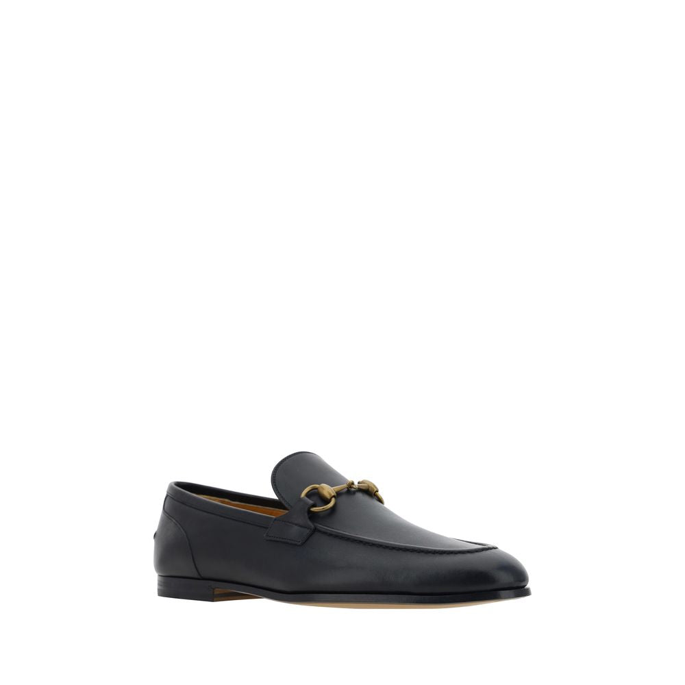 Gucci Black Calf Leather Bos Taurus Slip-On Loafers Gucci