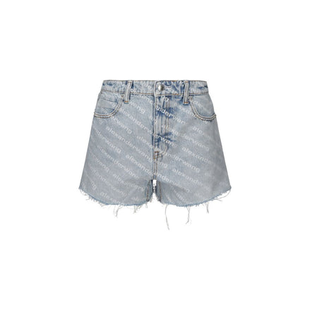 Alexander Wang Blue Cotton Bermuda Shorts Alexander Wang
