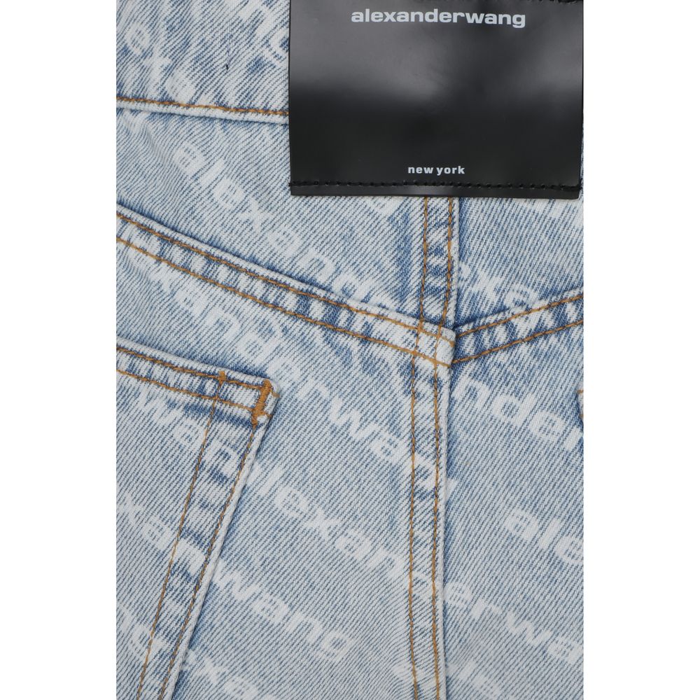 Alexander Wang Blue Cotton Bermuda Shorts Alexander Wang