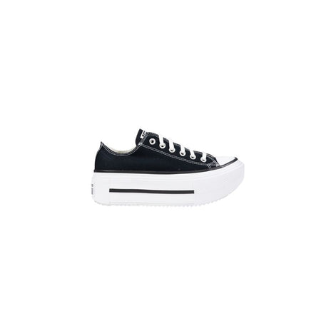 Converse Black And White Fabric Platform Sneakers Converse