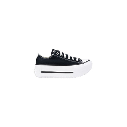 Converse Black And White Fabric Platform Sneakers Converse
