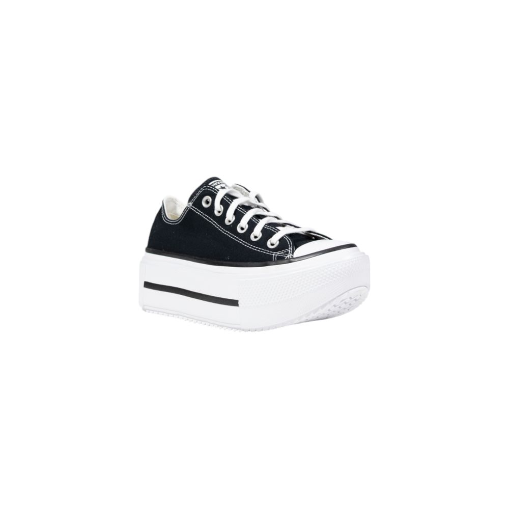 Converse Black And White Fabric Platform Sneakers Converse