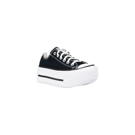 Converse Black And White Fabric Platform Sneakers Converse