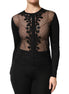Dolce & Gabbana Black Sheer Button Down Cardigan Sweater Dolce & Gabbana