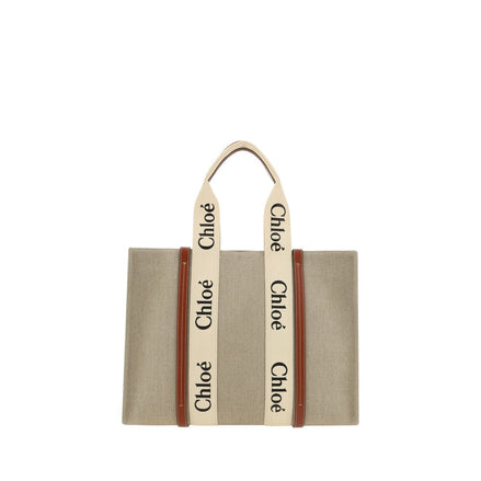 Chloé Beige Linen Shoulder Bag Chloé