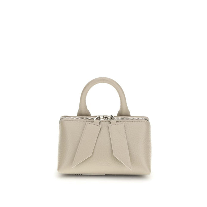 The Attico Beige Calf Leather Bos Taurus Handbag The Attico