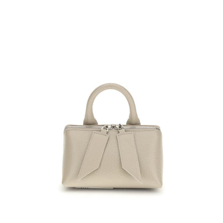 The Attico Beige Calf Leather Bos Taurus Handbag The Attico