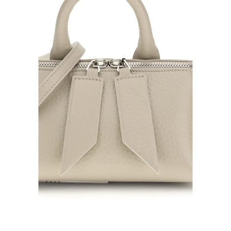 The Attico Beige Calf Leather Bos Taurus Handbag The Attico