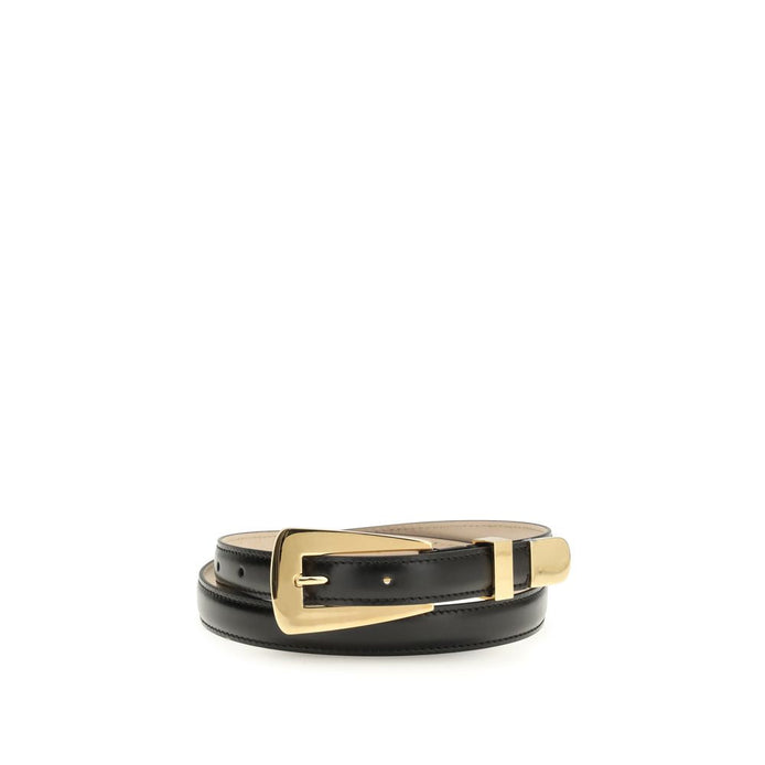 Khaite Black Calf Leather Bos Taurus Regular Belt Khaite