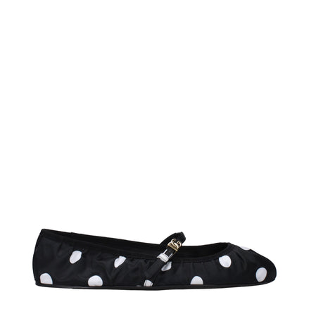 Dolce & Gabbana Black Fabric Ballet Flats Dolce & Gabbana