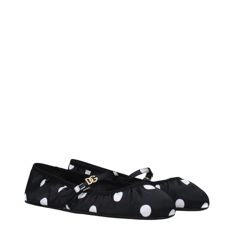 Dolce & Gabbana Black Fabric Ballet Flats Dolce & Gabbana