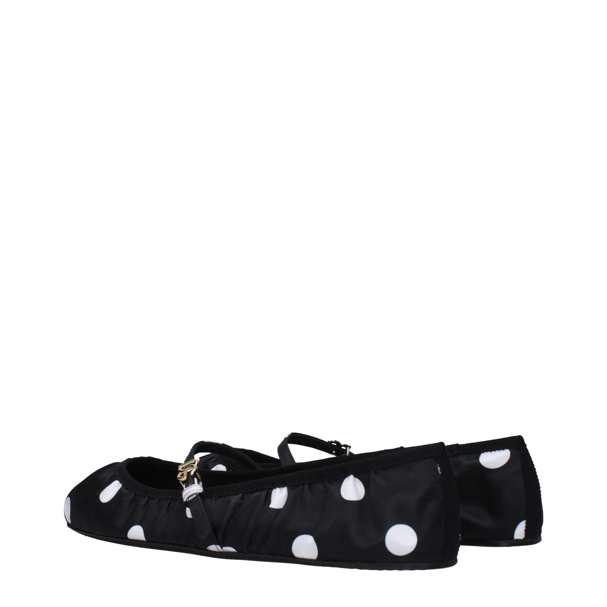 Dolce & Gabbana Black Fabric Ballet Flats Dolce & Gabbana