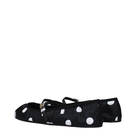 Dolce & Gabbana Black Fabric Ballet Flats Dolce & Gabbana