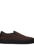 Moncler Brown Leather Slip-On Loafers Moncler