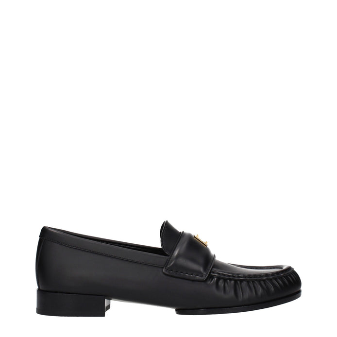 Givenchy Black Leather Slip-On Loafers Givenchy