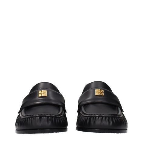 Givenchy Black Leather Slip-On Loafers Givenchy