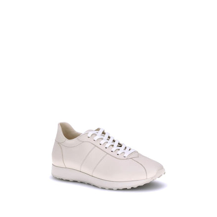 The Row Cream Calf Leather Bos Taurus Low Top Sneakers The Row