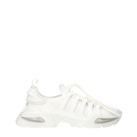 Dolce & Gabbana White Fabric Athletic Sneakers Dolce & Gabbana