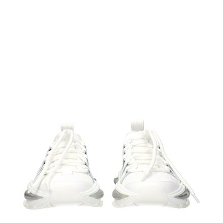 Dolce & Gabbana White Fabric Athletic Sneakers Dolce & Gabbana