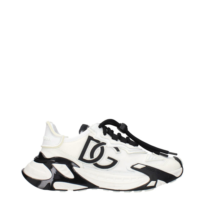 Dolce & Gabbana White Fabric Athletic Sneakers Dolce & Gabbana
