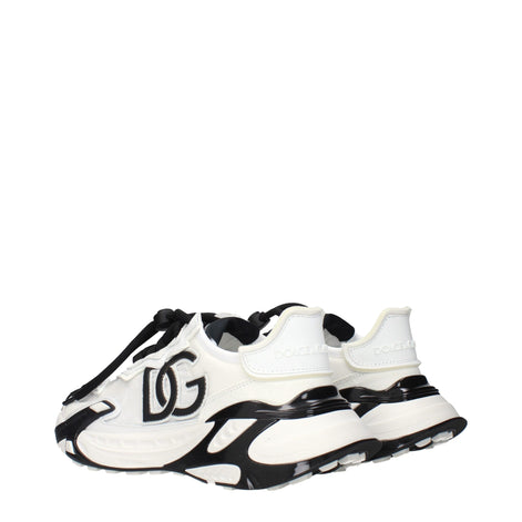 Dolce & Gabbana White Fabric Athletic Sneakers Dolce & Gabbana