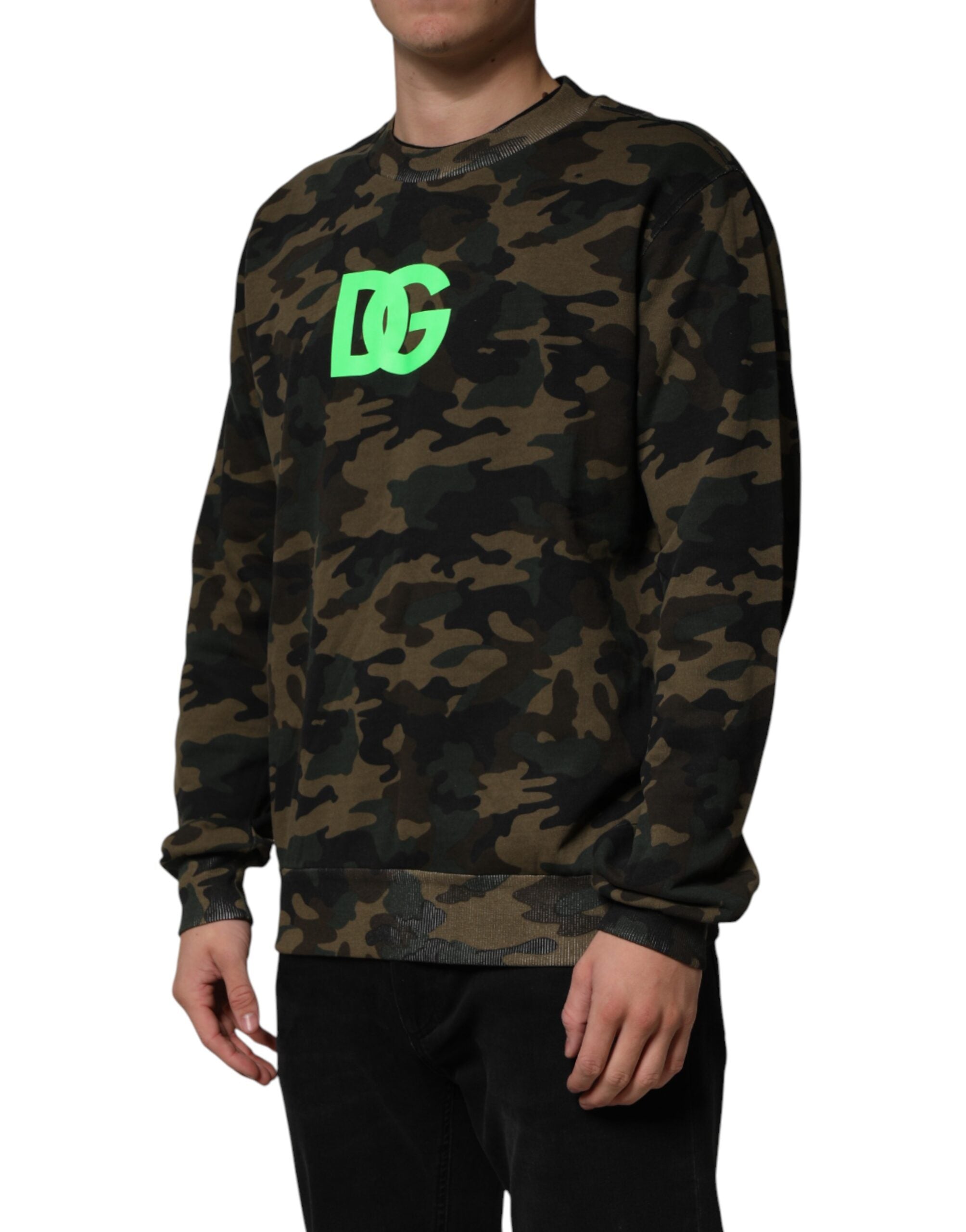 Dolce & Gabbana Multicolor Camouflage Men Sweatshirt  Sweater Dolce & Gabbana